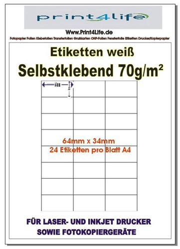 24000 etiketten 64x34 mm - 24-24000,
