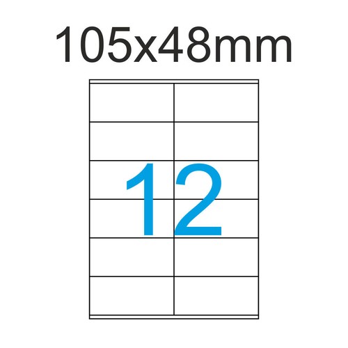 1200 etiketten 105x48mm - etiketten,