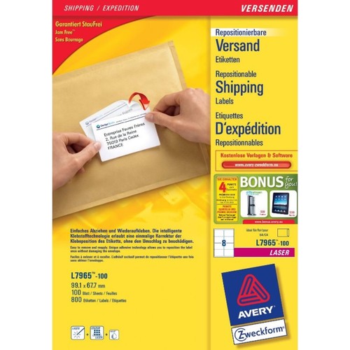 Avery 800x adressetiketten - avery,
