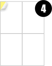 A4-Etiketten, 4 pro Blatt, 20