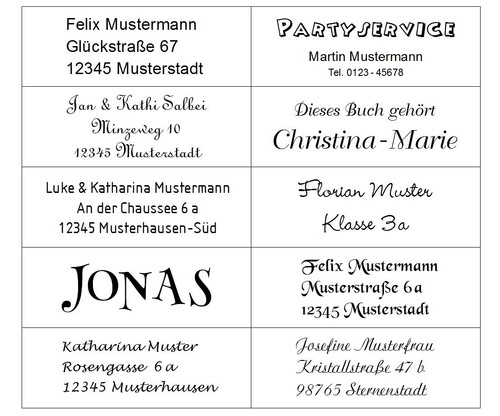Adressaufkleber 16 9 - adressaufkleber, mm