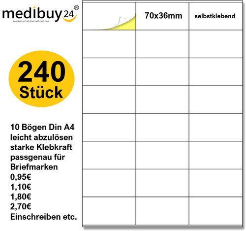 240 etiketten 10x24 stk - etiketten,