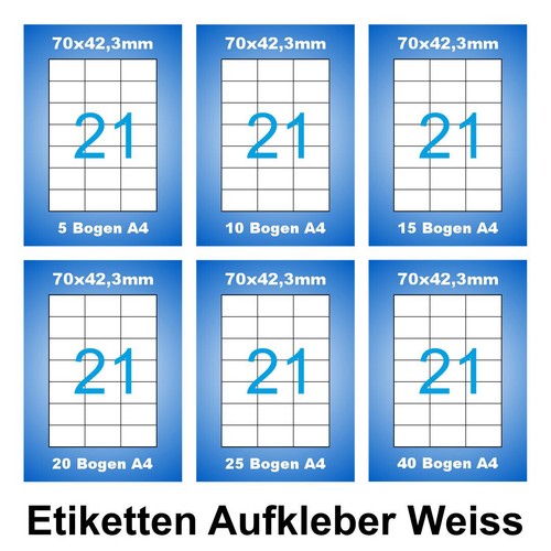 Etiketten weiß 70x42 21 - etiketten,