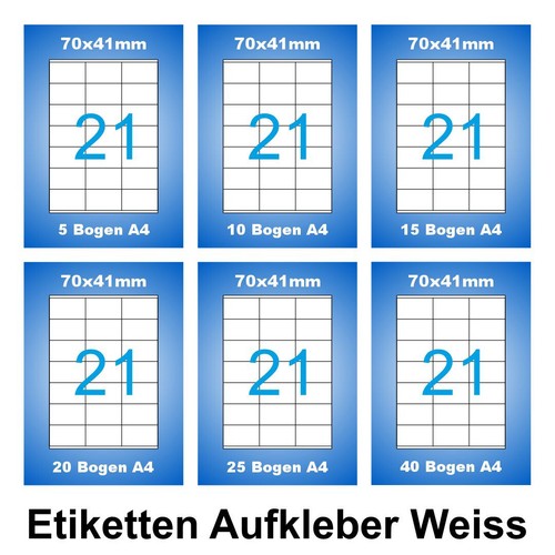 Etiketten weiß 70x41 21 - etiketten,