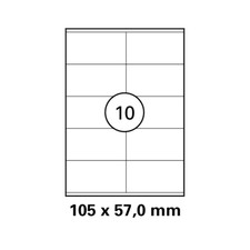 10 Blatt Drucker Etiketten 105