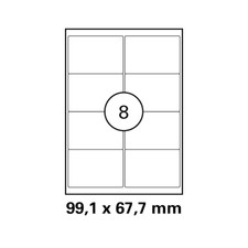 10 Blatt Drucker Etiketten