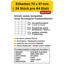 2400 Etiketten 70x37 mm